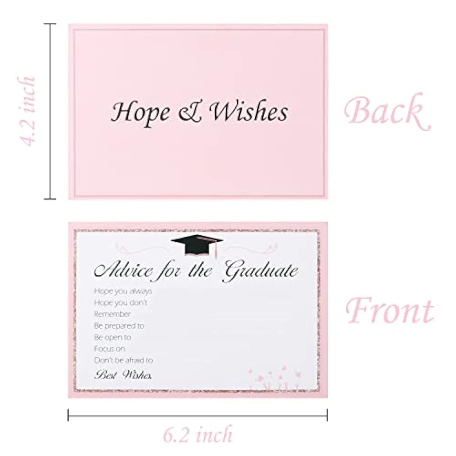 50 Pcs Graduation Advice Cards With Best Wishes Graduation Decorations Favor Party Supplies For Graduate Decorations