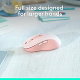 Signature M650 L Full Size Wireless Mouse - For Large Sized Hands, 2-Year Battery, Silent Clicks, Customizable Side Buttons, Bluetooth, For Pc/Mac/Multi-Device/Chromebook - Black