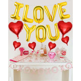 I Love You Balloons And Red Heart Balloons Kit Red Valentines Day Decorations Love Balloons For For Valentines Day Bridal Shower Wedding Romantic Special Night Party Supplies Decorations
