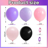 Halloween Balloons 60pcs Black Pink Purple Latex Balloons for Witch Theme Party Decor