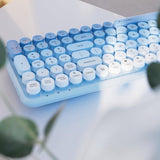 Colorful Bluetooth 100Keys Keyboards, Wireless Compact Rainbow Gradual Colors