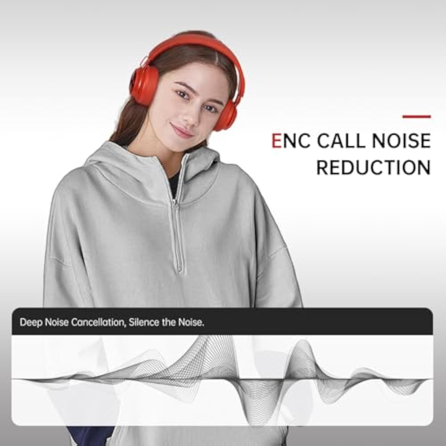 Bluetooth Headphones Over-Ear, 60H Playtime And With Low Latency Wireless Head