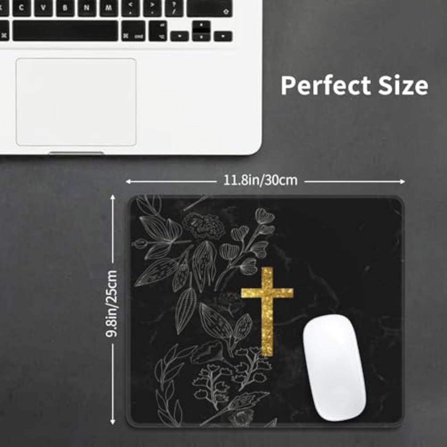 Jesus Mouse Pad, Fashion Desktop Notebook Mouse Mat Pc Gaming Desk Square Mousepads For Women Men