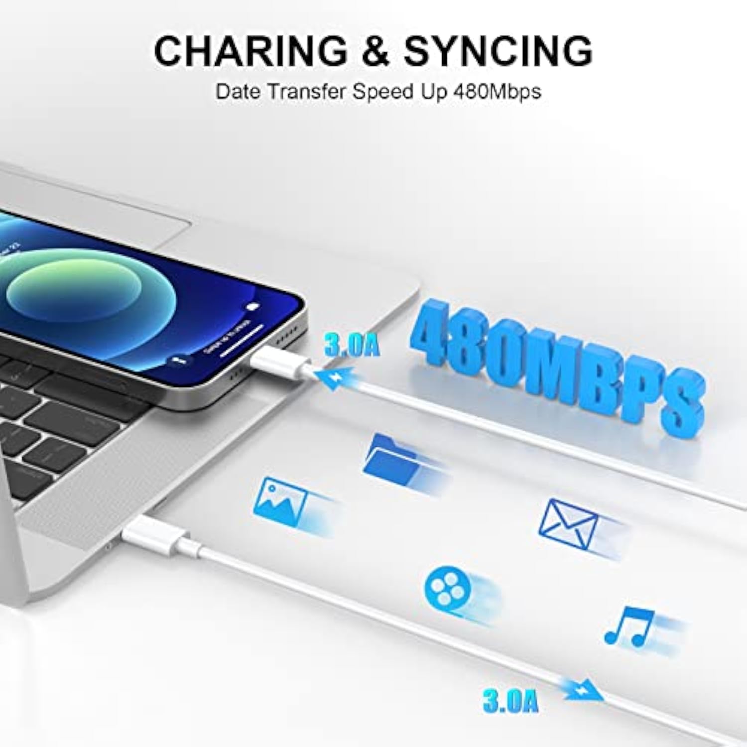 Iphone11 12 13 14 Fast Charger,2Pack 20W Iphone Charger Fast Charging Block Adapter With 10Ft Usb-C To Lightning Data Sync Charging Cord For Iphone 14 13 12 11 Pro Max Xs Xr X 8