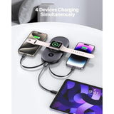 10000Mah Power Bank For Iphone 17 Pro/17/Air/16/15, Portable Charger For Apple Watch, For Airpods, Ipad, Beats Studio Pro And More Phones, Tablets, Headphones, Built-In Ac Wall Plug And Cables