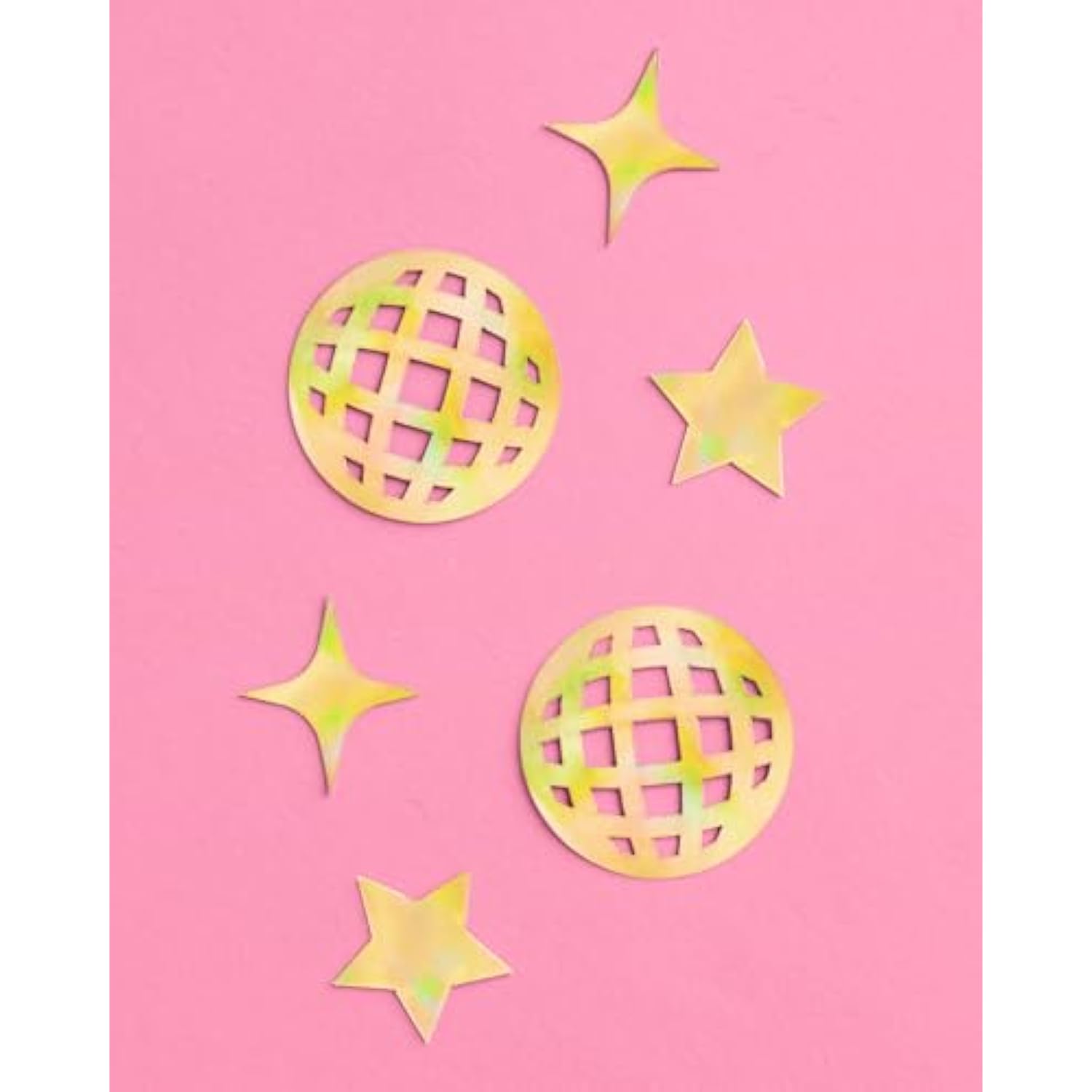 Gold Disco Foil Confetti - 200 Pc | Birthday Party Accessory, Bachelorette Favor, Boogie Diy Activity, Bday Decoration, Glitter Table Decor, Groovy Tablescape