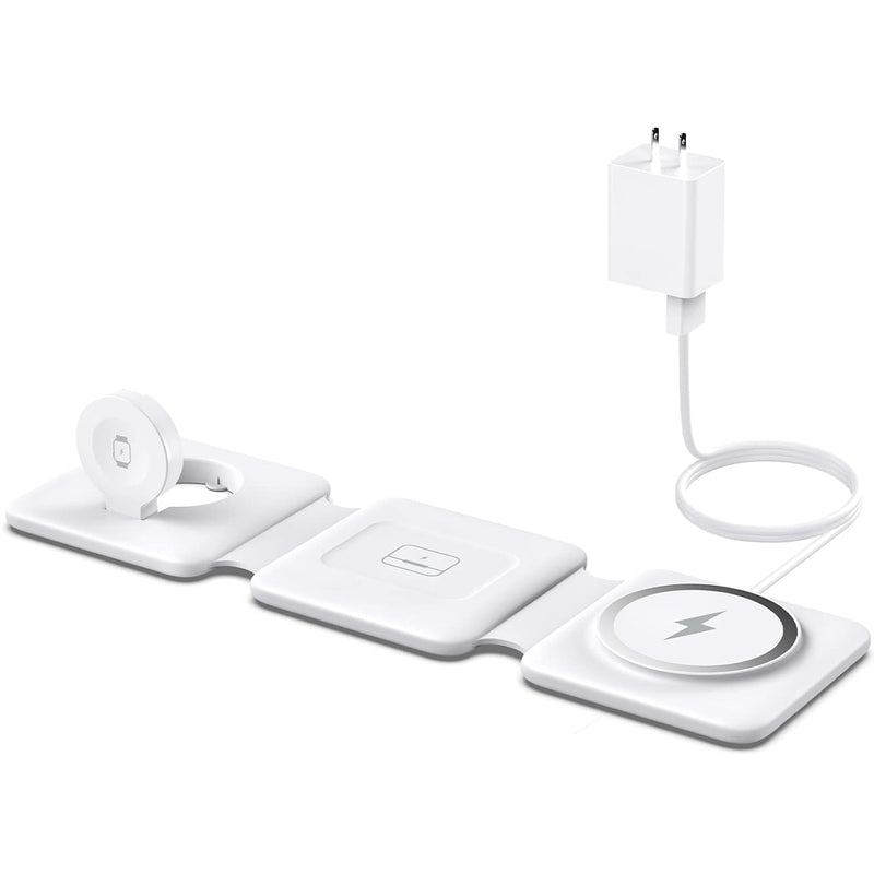 3-in-1 Foldable Magnetic Wireless Charging Station for iPhone, Watch & AirPods