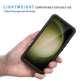 Samsung Galaxy S23 Rugged Case with Built-in Screen Protector, IP68 Waterproof Dustproof Mil-Grade Shockproof Protective Cover for Galaxy S23 5G 6.1 Inch, Black