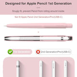 MoKo Holder Case for Apple Pencil 1st Generation, Retractable Apple Pencil 1st Case Protective iPad Pencil Sleeve Skin Cover with Sturdy Clip, Pink