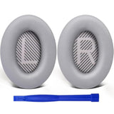 Ear Pads Cushions Replacement, Earpads For Bose Quietcomfort 35 (Qc35) And Quiet Comfort 35 Ii (Qc35 Ii) Over-Ear Headphones, Softer Leather, Noise Isolation Foam - Pl Silver
