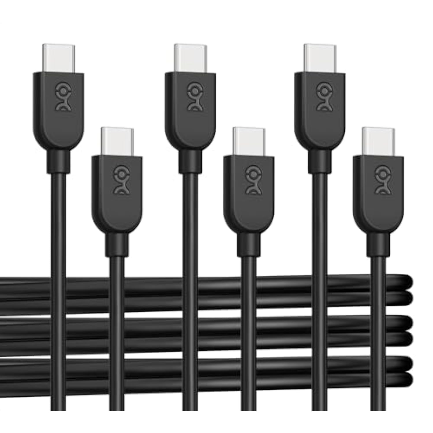 Cable Matters 3-Pack Extreme Flexible USB C Charging Cable 6ft in Black, Up to [60W Charging, 480Mbps] Apple CarPlay, Android Auto, USB C Charger Cable for iPhone 16/15, Galaxy S24, iPad Pro
