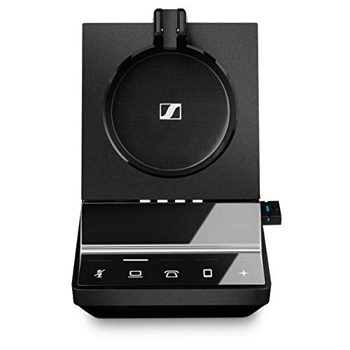 Sennheiser SDW 5066 (507024) - Double-Sided (Binaural) Wireless Dect Headset for Desk Phone Softphone/PC & Mobile Phone Connection Dual Microphone