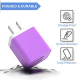 6-Pack USB Wall Charger, 2.4A Dual Port Power Adapter for iPhone & Android