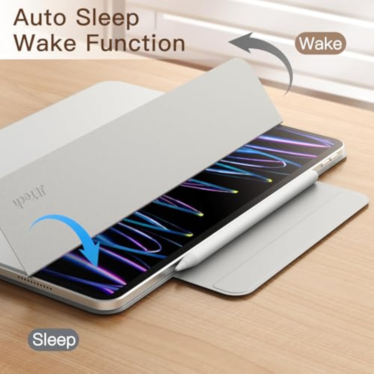 JETech Magnetic Case for iPad Pro 12.9 Inch 2022/2021/2020/2018 (6th/5th/4th/3