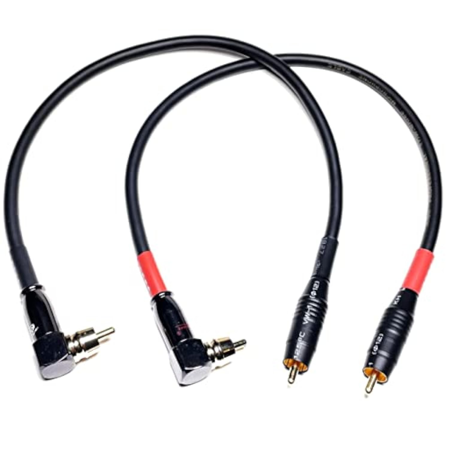 Cess-167-1F Rca Right Angle To Straight Type Male To Male Preamp Jumpers Patch