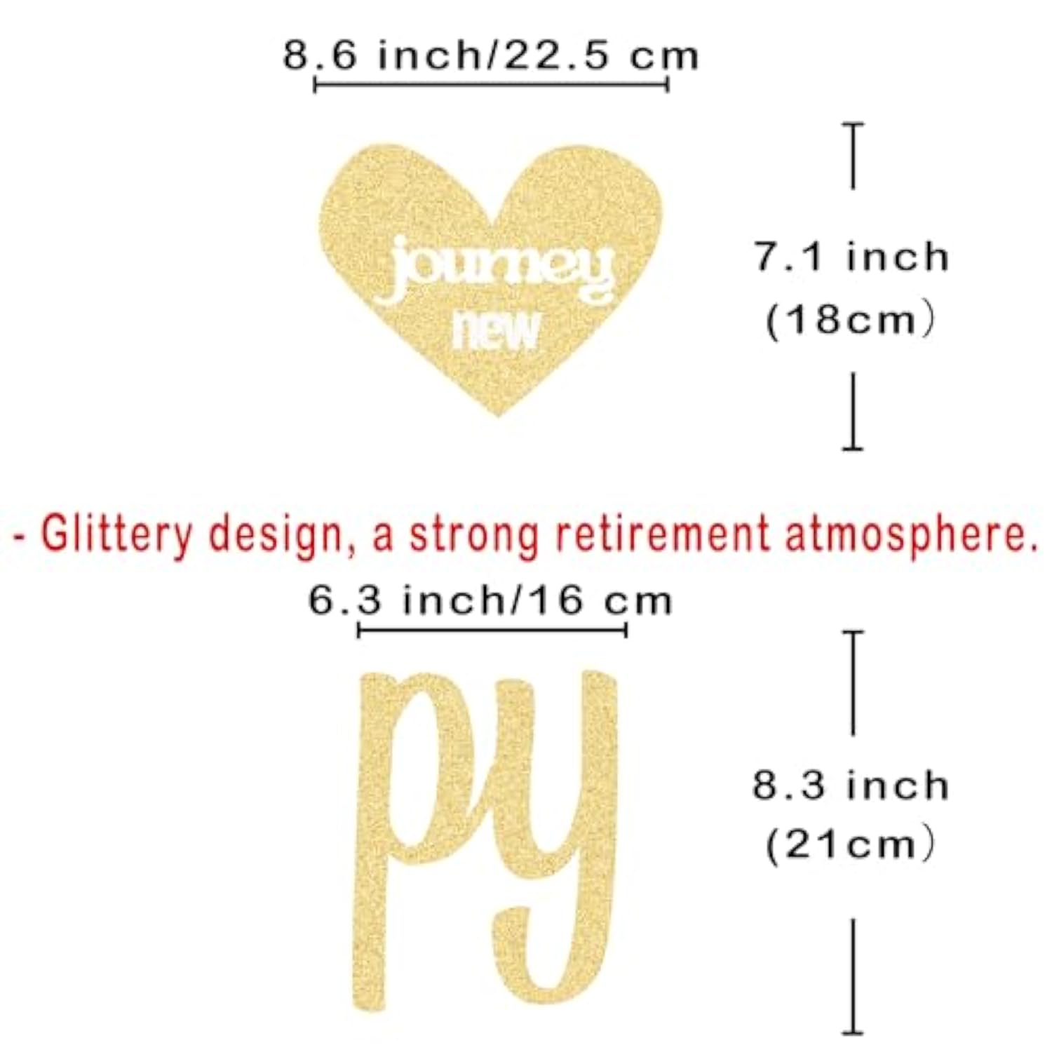 Gold Happy Retirement Party Decor Set with Banner, Swirls & Pom Poms