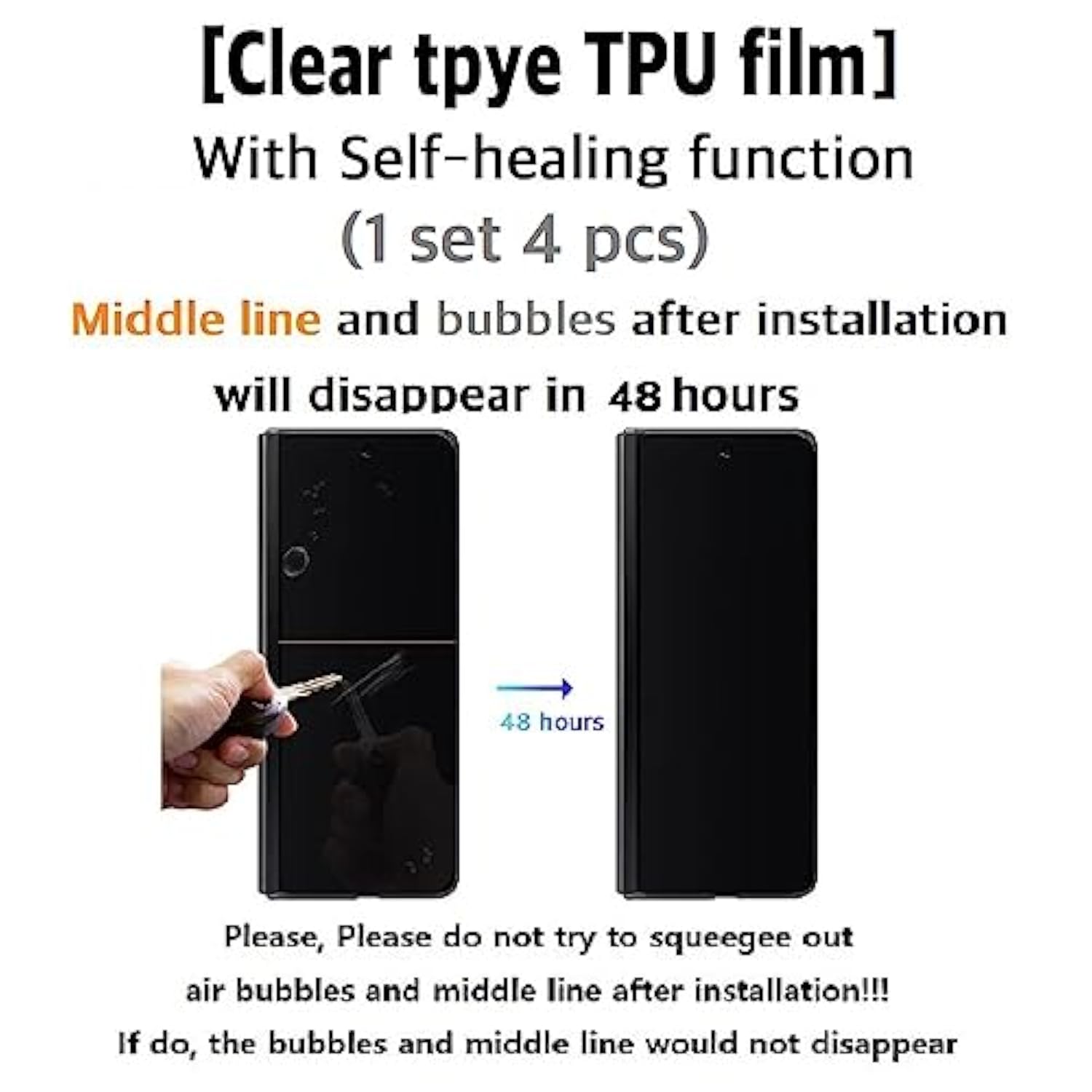 [2Set 9Pcs] [Anti-Glare (Matte) Tpu Film 1Set 4Pcs][Self-Healing (Clear) Tpu Film 1Set 4Pcs][1 Tempered Glass Lens Protector] With Hinge Protector For Samsung Galaxy Z Fold 7 5G 2025 Scratch Resistant [Perfect Fit For Foldable Screen]