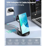Wireless Charger For Samsung: 3 In 1 Wireless Charging Station For Samsung Galaxy Watch 7 6 5 4 3 Pro Classic Galaxy Buds - Charger Dock Stand For S25 S24 Ultra S23 S22 S21 Note Z Fold Android