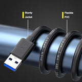 Usb 3.0 Male To Male Cable - 5 Feet Double Sided Usb Cord Male To Male For Har