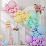 145Pcs Pastel Balloons Different Sizes 18" 12" 10" 5" Latex Balloon Garland Arch Kit For Birthday Rainbow Party Baby Shower Easter Party Decorations