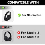 Studio Pro Ear Covers For Beats Studio Pro Headphones Sweat Proof Covers Shockproof And Drop-Resistant,Washable Silicone Case Accessories (Off White)
