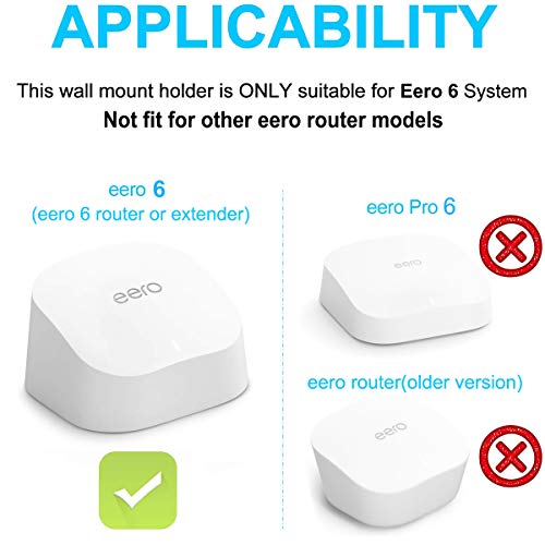 Outlet Wall Mount Only For Eero 6 & 6+ Mesh Wi-Fi System (Not For Pro 6/Pro 6E), No Messy Wires & Space Saving Outlet Holder For Eero Extender (1 Pack)