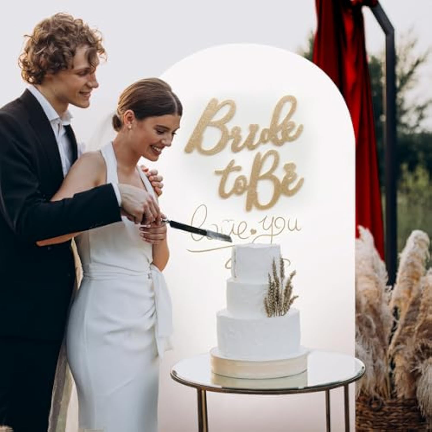 Bride To Be Felt Sign For Backdrop - Glitter Champagne Bride To Be Signs Felt Letters For Bachelorette Party Decorations Welcome To Bridal Shower Shiny Wedding Sign For Balloon Arch Photo Props Decor