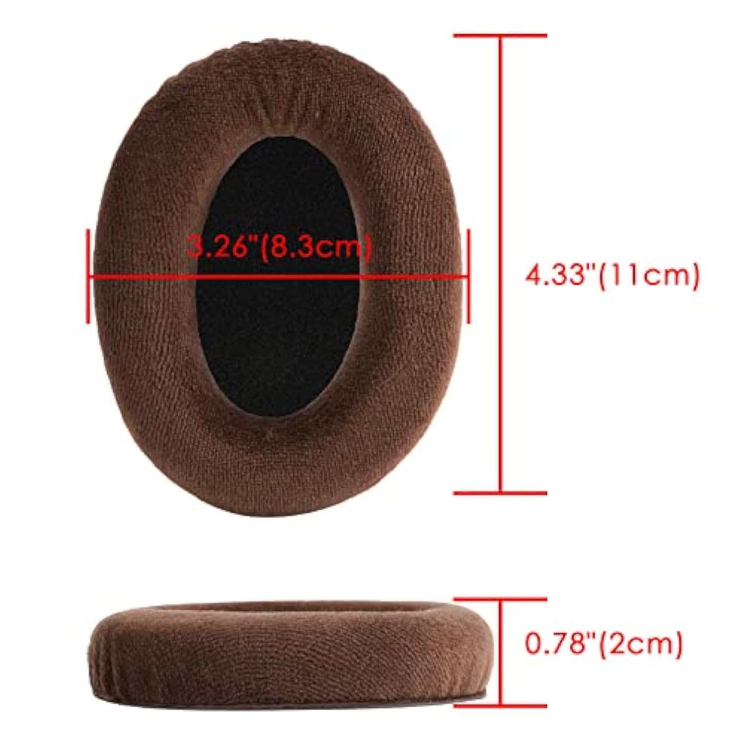 Replacement Ear Pads For Sennheiser Hd515, Hd555, Hd595, Hd518, Hd598, Hd598Se, Hd598Cs, Hd560S Headphones, Ear Cushions (Velour/Brown)