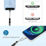 Phone Lanyard, 2 Pack Adjustable Cell Phone Lanyard Crossbody Neck Strap & 2 Pack Phone Wrist Strap With Tether Tabs Compatible For Iphone Android Smartphones-Black Grey