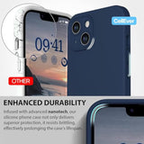 CellEver Heavy-Duty Silicone Case for iPhone 14 [Camera Protection] [Anti-Oil Coating] Military Drop Protection, Soft Scratch-Free Interior, Navy Blue