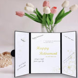 Large Retirement Card For Men Women, Black Gold Retirement Party Decorations, Happy Farewell Guest Book Alternative, Jumbo Greeting Card Retirements Gifts Signature Board Book For Party Supplies