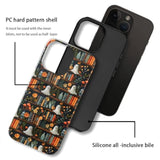 Case Compatible With Iphone 16 Pro Max,Scratch Resistant Hybrid 2-Layer Hard Shell Bright Phone Case,Spooky Ghosts On Bookshelf Halloween