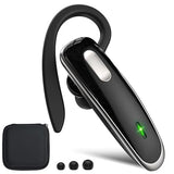 Bluetooth Headset V5.1, Wireless Hands-Free Earpiece with Noise Cancellation, Built-in Microphone for iPhone Android Business Calls - Black