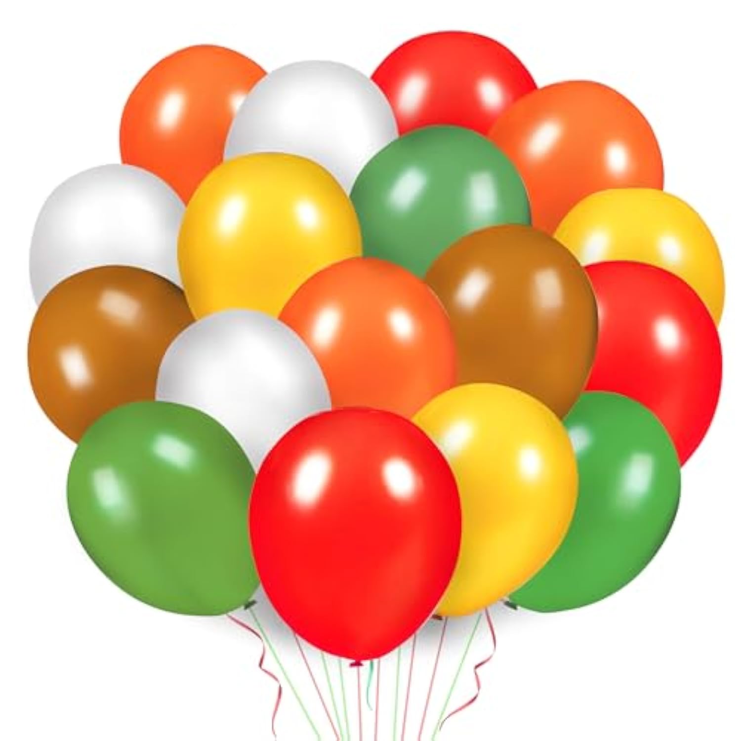 Thanksgiving Balloons 45Pack 12Inch Orange Red Yellow Green Brown Latex Party Decor