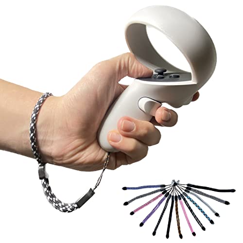 Improved Replacement Wrist Wraps For Oculus Quest 2 Gen Controller, Professional Wrist Lanyards With Resin White Stopper, Replacement Adjustable Hand Straps For Oculus Controllerdapple