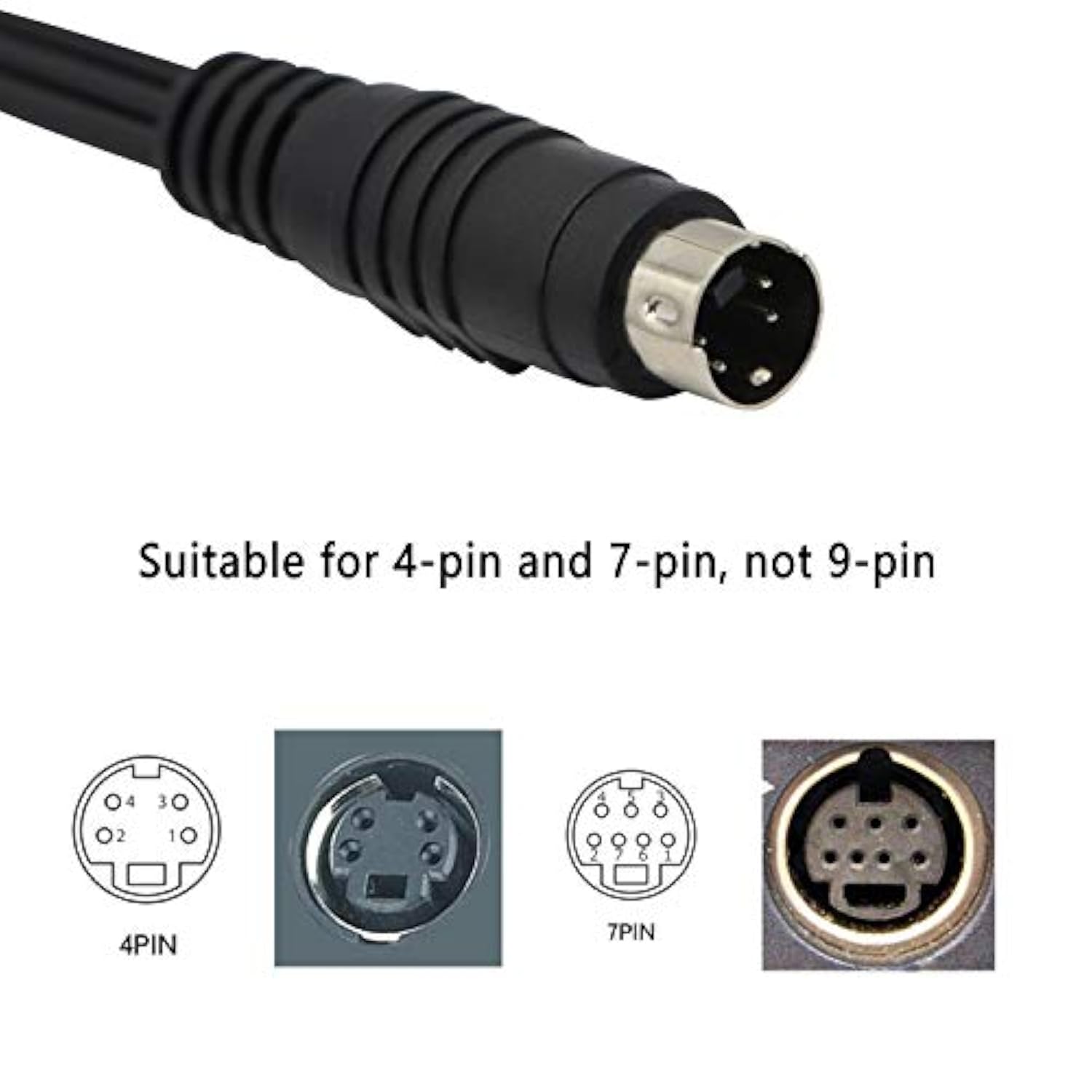 4 Pin S-Video To 3 Rca Av Female Cable For Tv Pc Computer Video Av Projector F