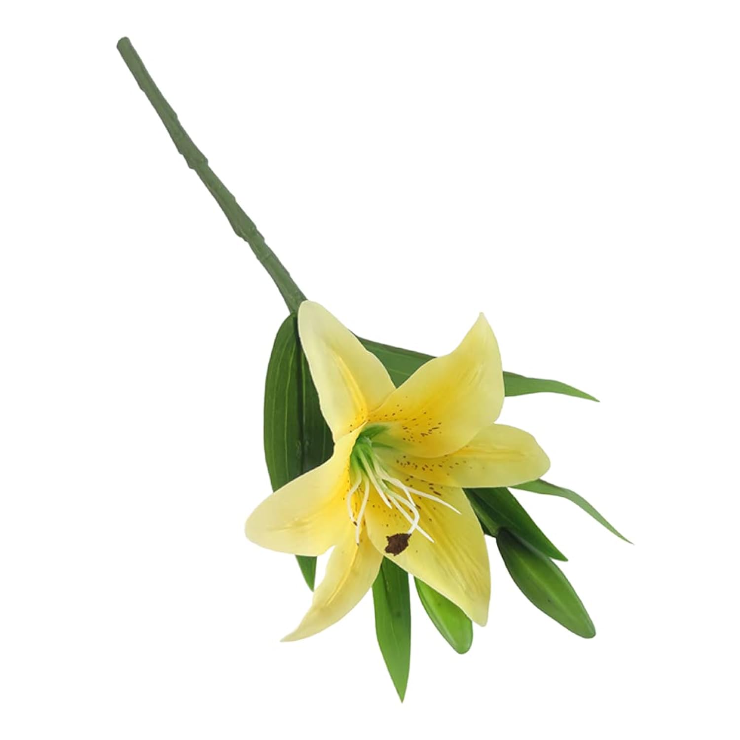 7 Pcs Artificial Lily Flowers Artificial Lilies Flowers For Home Wedding Bouquets Home Hotel Party Decor Graves Arrangement (Yellow)