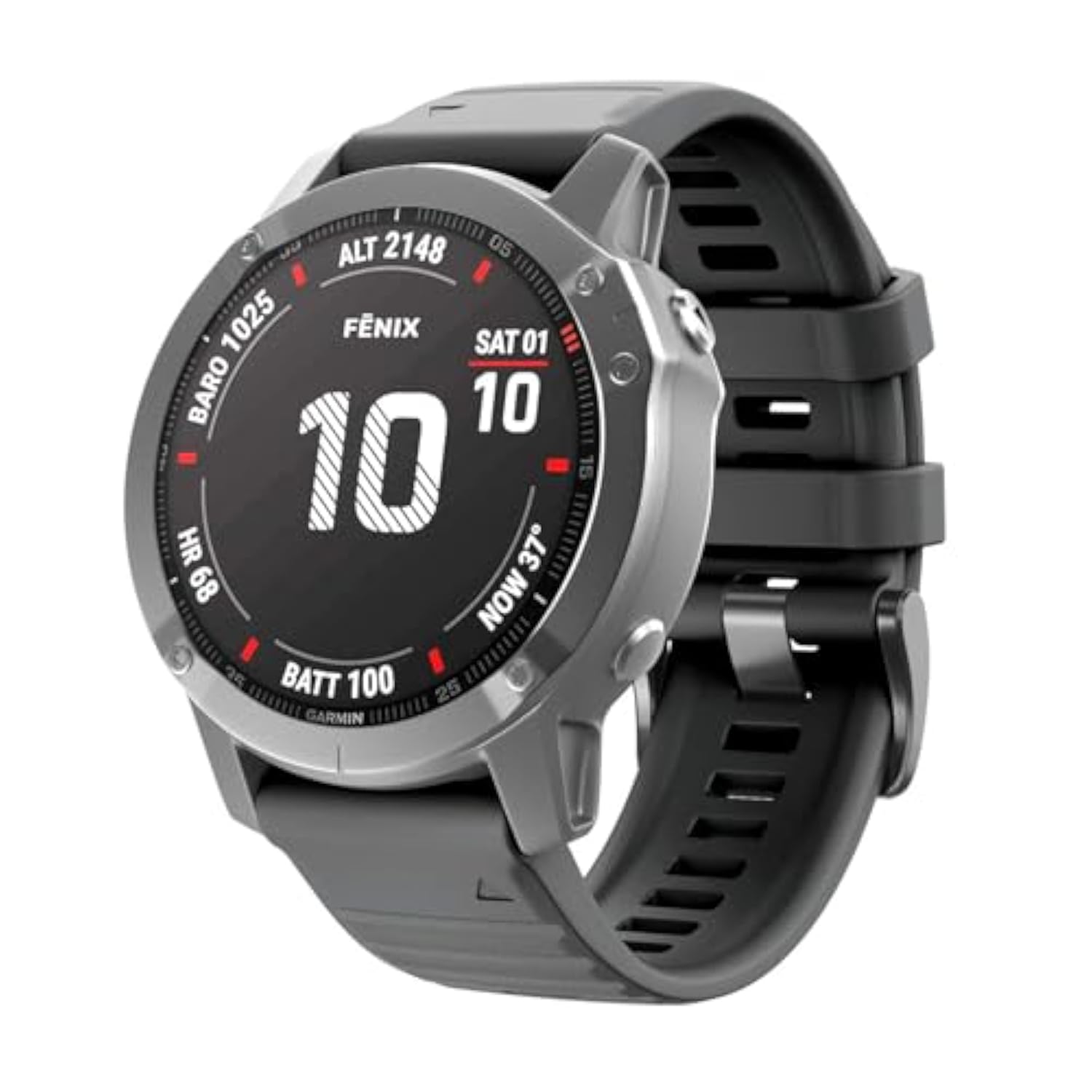Compatible With Fenix 6X/7X Band 26Mm Quickfit Soft Silicone Watch Band Replacement For Fenix 5X/Fenix 8 51Mm/Fenix 5X Plus/Fenix 3/Fenix 6X Pro/Descent Descent Mk2I Smartwatches (Black)