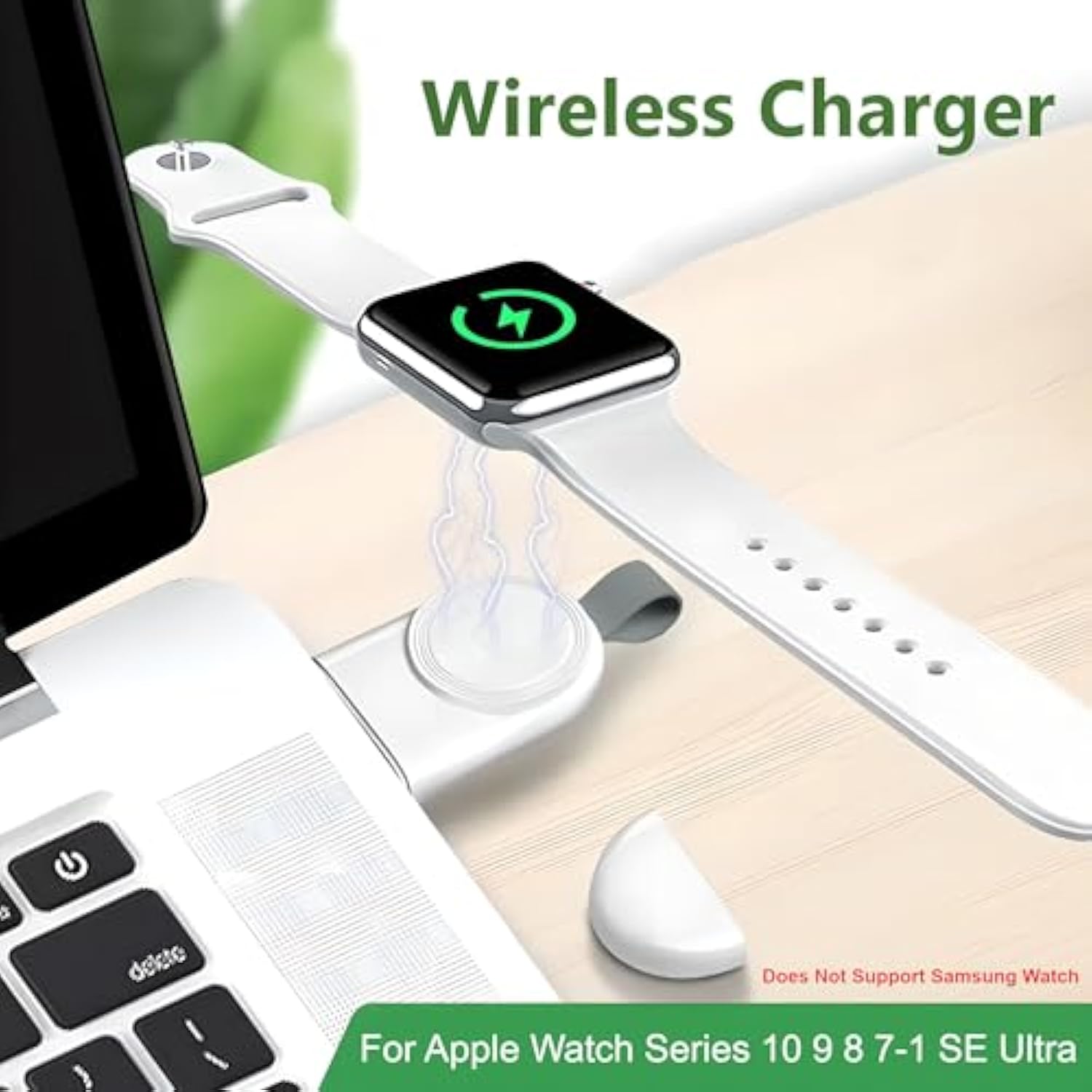 Wireless Charger For Apple Watch (2 Pack), Usb Portable Magnetic Fast Charging Travel Car Chargers For Iwatch Compatible With Series 10 9 8 7 6 5 4 3 2 1 Ultra 2 Ultra Se 2 Se