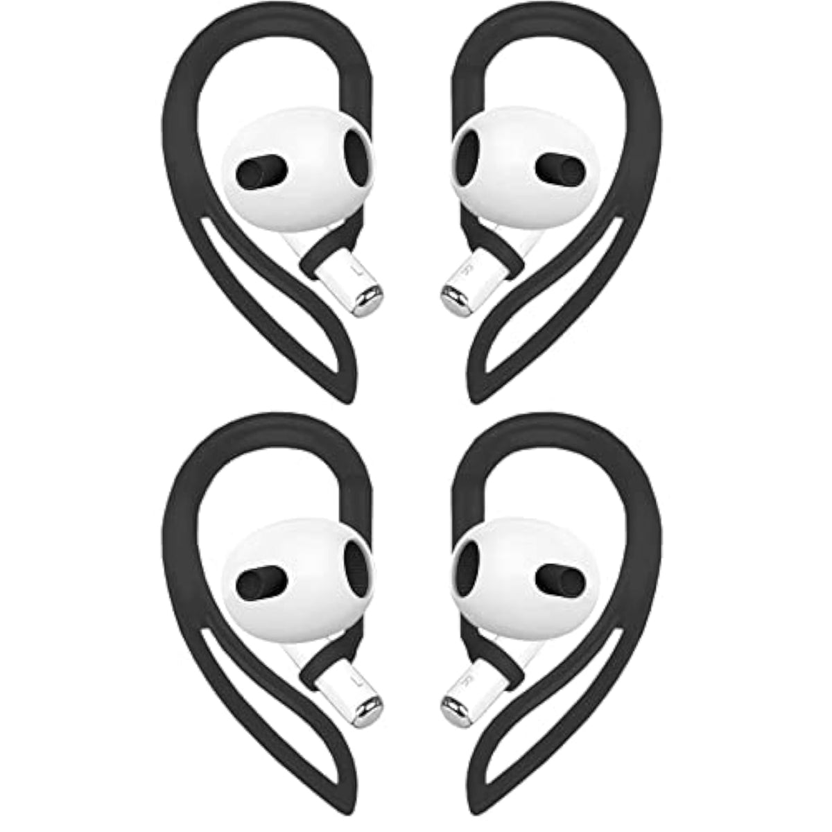 Ear Hooks Compatible With Airpods 3 3Rd Gen, Anti-Slip 360°Adjustable Over-Ear Soft Tpu Earhook [Anti Slip][Anti Lost], Compatible With Airpods 3, 2 Pairs Black