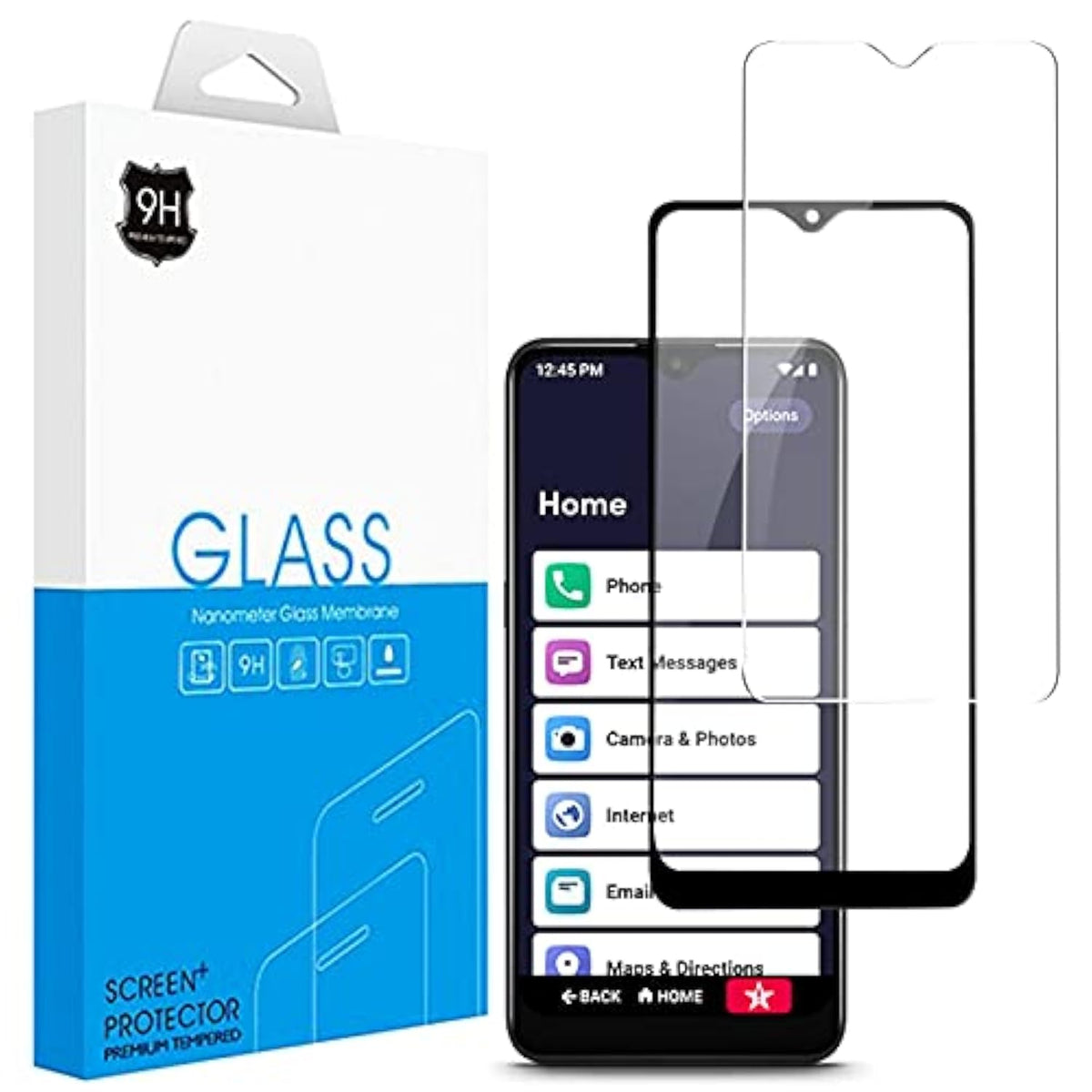 Compatible With Lively Smart Screen Protector[2 Pack], Jitterbug Smart3 5007S Tempered Glass Film Anti-Scratch, Hd Clear Case Friendly, Bubble Free Screen Protector For Jitterbug, Lively Smart