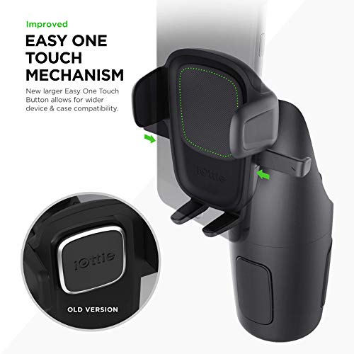 Easy One Touch 5 Cup Holder Mount - Universal Car Mount Phone Holder for iPhone, Google, , Moto, Huawei, Nokia, LG, and all other Smartphones