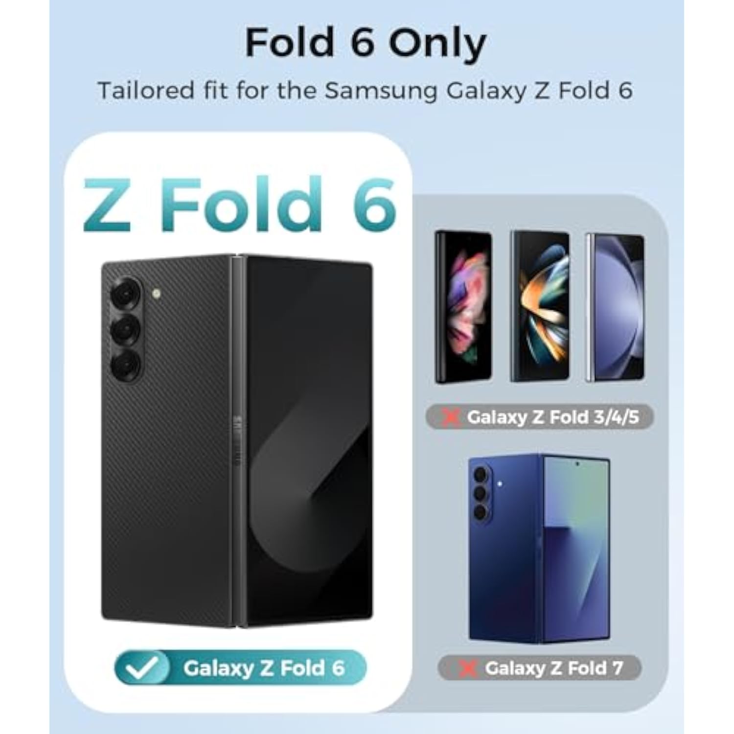 Magnetic For Samsung Galaxy Z Fold 6 Case With Privacy Screen Protector + Hd Screen Protectors, [Compatible With Magsafe] Full Body Shockproof Slim Cover With Hinge Protection, Black