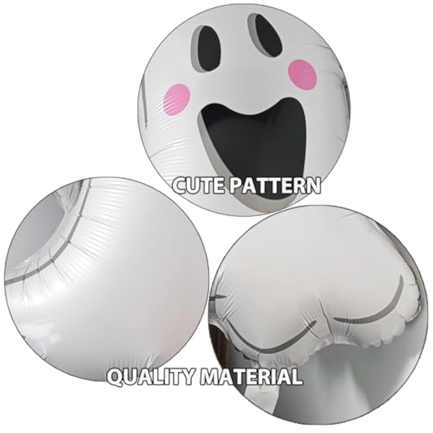 3 Pack 29 Inch Ghost Foil Balloons Spooky Halloween Party Decorations