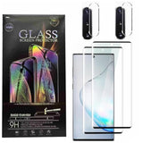 For Samsung Galaxy Note 10 Tempered Glass Screen Protector + Camera Lens Protectors [2+2 Pack] [3D] [Anti-Scratch]Hd Fingerprint Unlock Full Coverage
