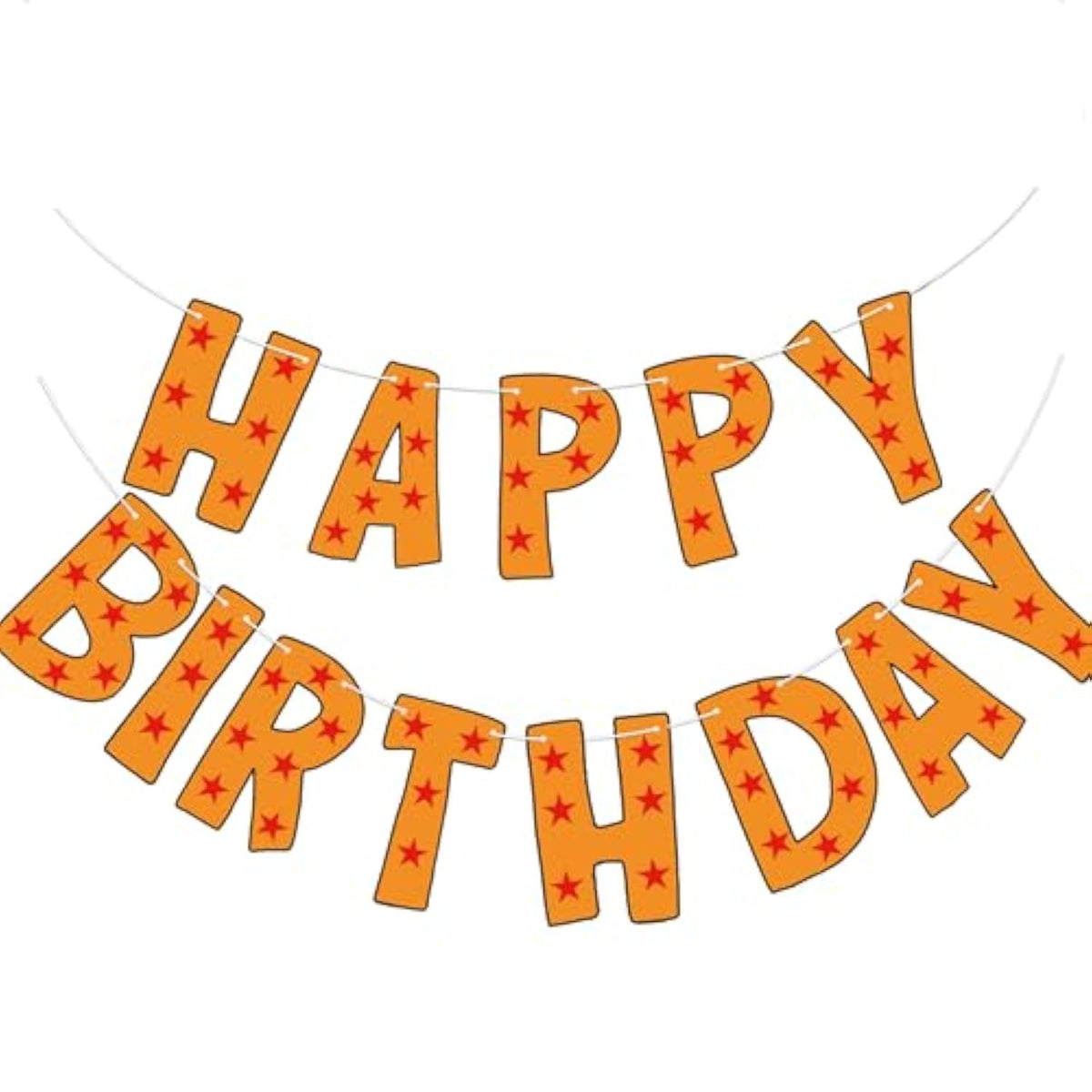 Anime Happy Birthday Banner Decorations Star Birthday Banner Yellow Themed Cartoon Party Supplies For Boys Girls Anime Party Supplies