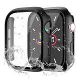 Waterproof Case For Apple Watch Series Se2 Se 6 5 4 44Mm, Built-In Screen Protector With Tempered Glass [Touch Sensitive] Cover For Iwatch S6/S5/S4/Se 44Mm, Black