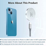 Magnetic Induction Wireless Charger,Portable Qi Fast Travel Charger Pad For Apple Magsafe Devices And Iphone 12 13 14 15 Pro Max Mini Se Xr Xs X,Samsung Galaxy S24 S23 S22 S21 S20 Plus Ultra,16