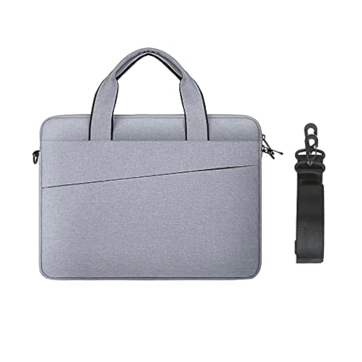 15 Inch Laptop Sleeve Bag For 15 Inch Macbook Laptop Computer Notebook, Protective Polyester Laptop Shoulder Case Cover Carrying Bag With Handle, Gray