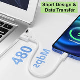 [Apple Mfi Certified] Short Usb C To Lightning Cable (8Inch), 2Pack Iphone Charger Fast Charging Cable Power Delivery Data Syncing Cord For Apple Iphone 14/13/12/11Pro/Xs/Xr/8/7/Ipad/Airpods/Powerbank
